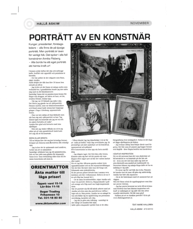 Annika Flisberg Flisbergporträtt